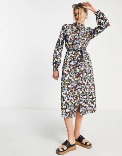 Y.A.S Rosita Midi Dress In Black For Women -Women's Y.A.S Sales Shop unnamed file 1013