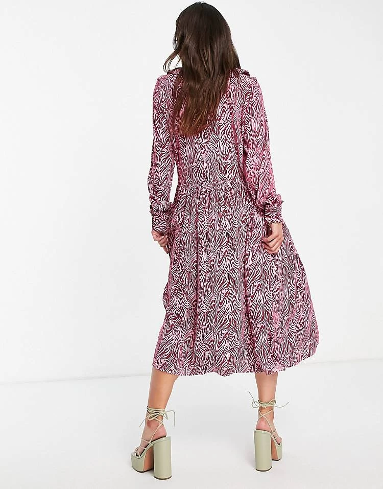 Y.A.S Sweety Printed Midi Dress In Pink For Women Bridal Rose 5 Y.A.S Sweety Printed Midi Dress In Pink For Women Bridal Rose - Image 3