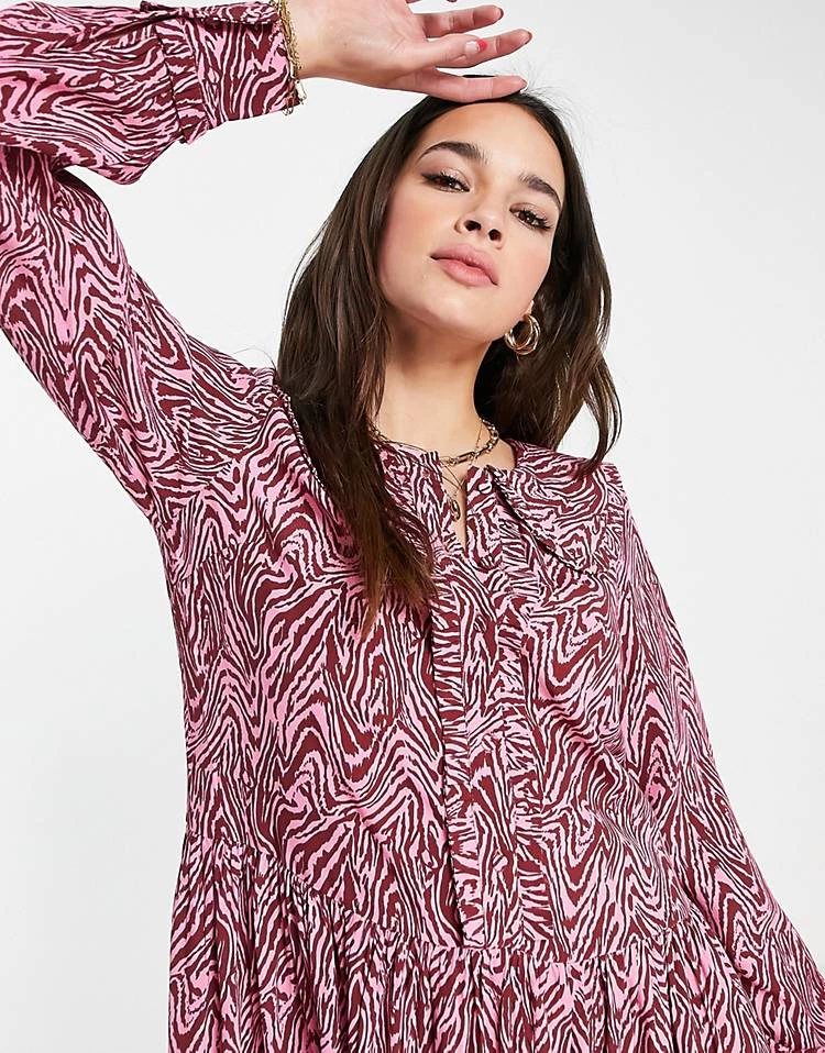 Y.A.S Sweety Printed Midi Dress In Pink For Women Bridal Rose 6 Y.A.S Sweety Printed Midi Dress In Pink For Women Bridal Rose - Image 4