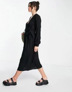Y.A.S. Melina Long Sleeve Wrap Dress In Black For Women 10 Y.A.S. Melina Long Sleeve Wrap Dress In Black For Women -Women's Y.A.S Sales Shop unnamed file 1023