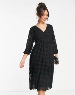 Y.A.S Bimilla Semi Sheer Smock Dress In Black For Women -Women's Y.A.S Sales Shop unnamed file 1033