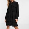 Y.A.S Layla Tiered Mini Smock Dress In Black For Women -Women's Y.A.S Sales Shop unnamed file 1060