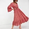 Y.A.S. Rislo Fluted Sleeve Floral Dress In Red For Women Fandango Aop -Women's Y.A.S Sales Shop unnamed file 1070