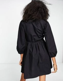 Y.A.S. Nula Volume Sleeve Smock Dress In Black For Women -Women's Y.A.S Sales Shop unnamed file 1088
