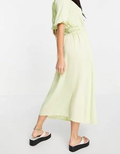 Y.A.S Tall Y.A.S. Tall Midi Tea Dress In Green For Women Jade Polka Dot -Women's Y.A.S Sales Shop unnamed file 1092