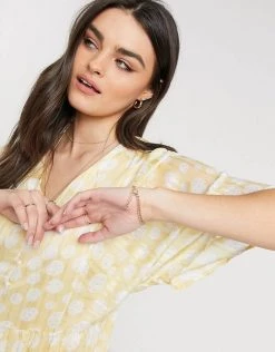 Y.A.S. Camela V Neck Smock Dress In Floral For Women Limelight -Women's Y.A.S Sales Shop unnamed file 1107