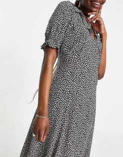 Y.A.S Tall Y.A.S. Tall Frill Detail Midi Tea Dress In Floral For Women Floral Multi -Women's Y.A.S Sales Shop unnamed file 1127