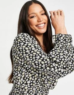 Y.A.S Tall Y.A.S. Tall Square Neck Ruched Mini Dress In Floral For Women Floral Multi -Women's Y.A.S Sales Shop unnamed file 1162