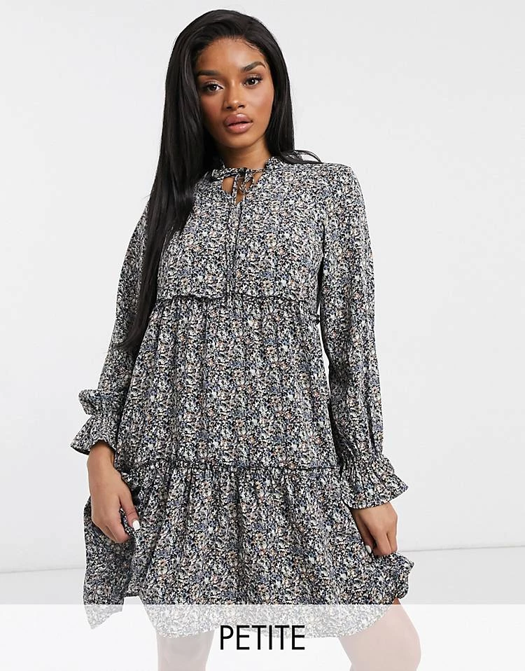 Y.A.S Petite Y.A.S. Petite Aja Printed Mini Smock Dress In Mutli For Women Multi 3 Y.A.S Petite Y.A.S. Petite Aja Printed Mini Smock Dress In Mutli For Women Multi