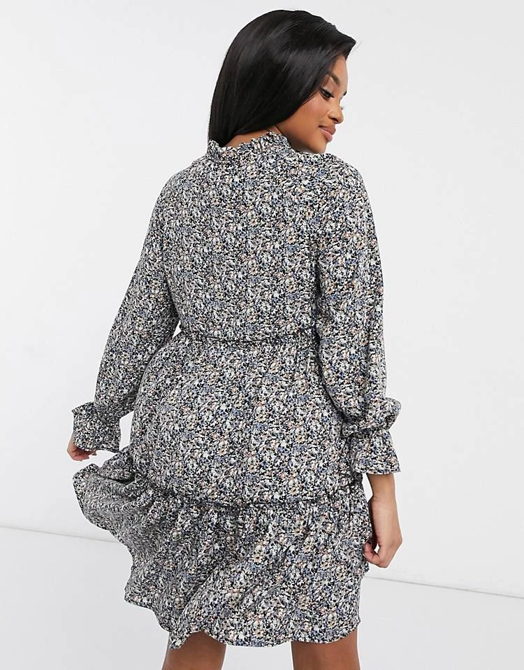 Y.A.S Petite Y.A.S. Petite Aja Printed Mini Smock Dress In Mutli For Women Multi 4 Y.A.S Petite Y.A.S. Petite Aja Printed Mini Smock Dress In Mutli For Women Multi - Image 2