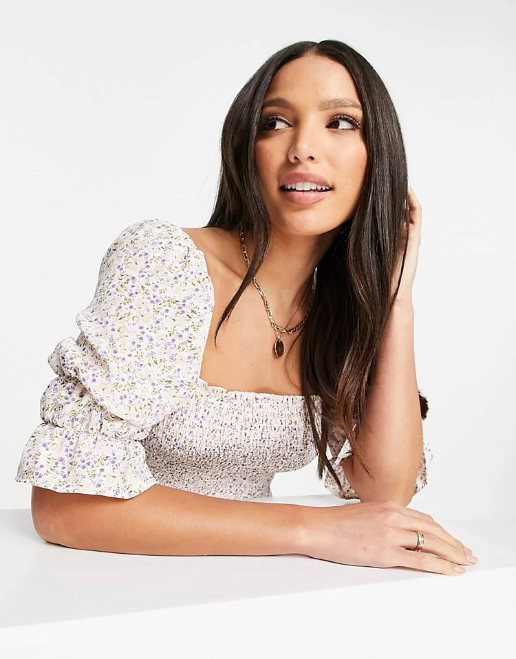 Y.A.S Tall Y.A.S. Tall Shirred Bodice Midi Dress In Floral For Women Floral Multi 5 Y.A.S Tall Y.A.S. Tall Shirred Bodice Midi Dress In Floral For Women Floral Multi - Image 3