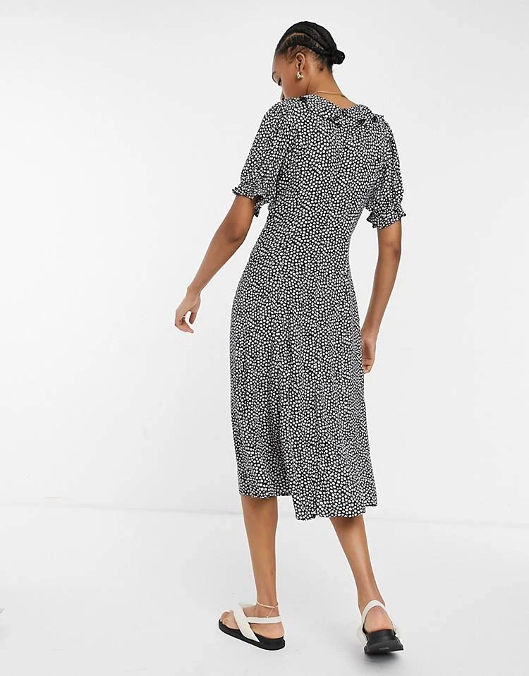 Y.A.S. Frill Detail Midi Tea Dress In Floral For Women Floral Multi 4 Y.A.S. Frill Detail Midi Tea Dress In Floral For Women Floral Multi - Image 2