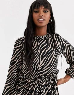 Y.A.S Tall Aritta Tiger Print Smock Dress For Women Zebra Print -Women's Y.A.S Sales Shop unnamed file 1247