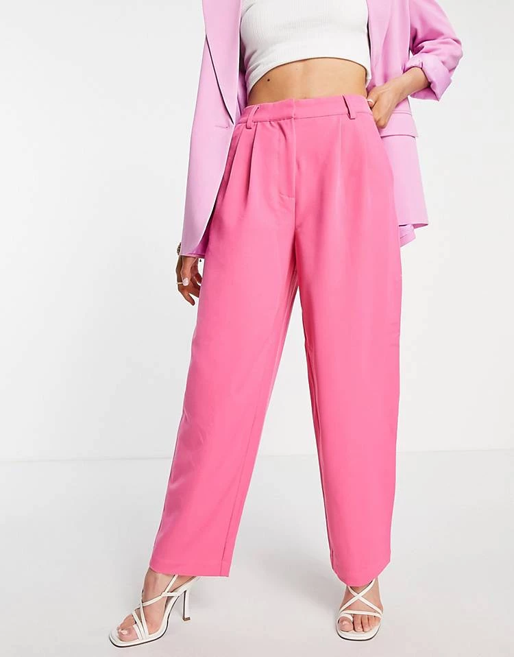 Y.A.S Tailored High Waist Trouser Co-ord In Pink For Women Shocking Pink 7 Y.A.S Tailored High Waist Trouser Co-ord In Pink For Women Shocking Pink - Image 5