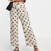 Y.A.S High Waisted Cropped Trousers Co-ord In Beige Spot For Women 1 Y.A.S High Waisted Cropped Trousers Co-ord In Beige Spot For Women -Women's Y.A.S Sales Shop unnamed file 1260