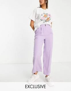 Y.A.S Exclusive Wide Leg Trousers In Lilac For Women