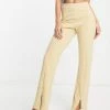 Y.A.S Exclusive Split Front Trousers In Pale Khaki For Women 2 Y.A.S Exclusive Split Front Trousers In Pale Khaki For Women -Women's Y.A.S Sales Shop unnamed file 1279
