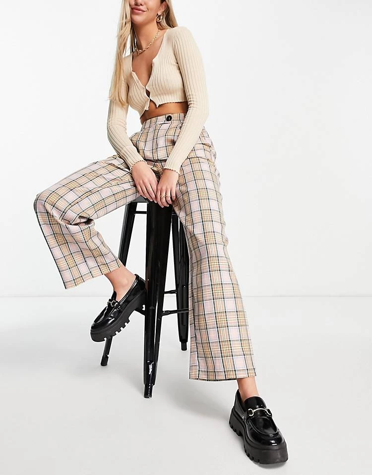 Y.A.S Check Jacket And Trouser Co-ord In Stone 4 Y.A.S Check Jacket And Trouser Co-ord In Stone - Image 2