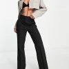 Y.A.S Straight Leg Tailored Trousers Co-ord In Black For Women