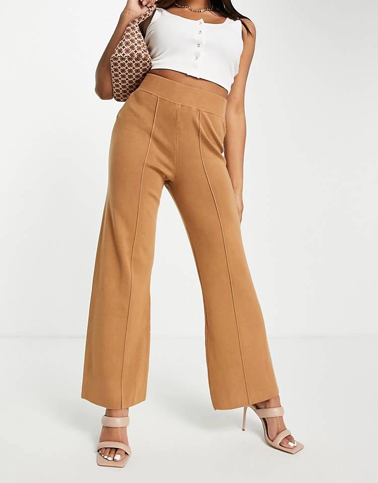 Y.A.S Co-ord Wide Leg Trouser In Camel For Women 3 Y.A.S Co-ord Wide Leg Trouser In Camel For Women