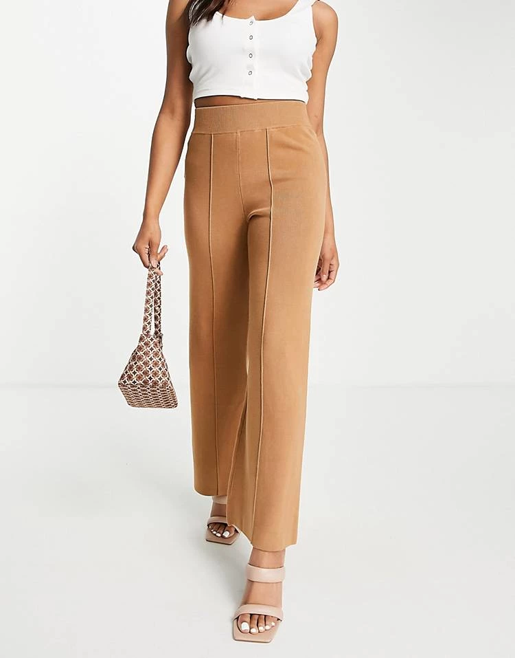 Y.A.S Co-ord Wide Leg Trouser In Camel For Women 6 Y.A.S Co-ord Wide Leg Trouser In Camel For Women - Image 4