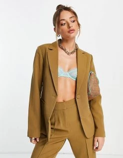 Y.A.S Tailored Blazer And Flared Trouser Co-ord In Olive -Women's Y.A.S Sales Shop unnamed file 1352