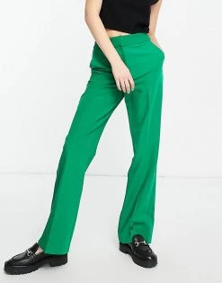 Y.A.S Tailored Dad Trousers Co-ord In Bright Green For Women