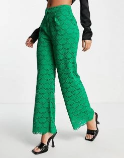 Y.A.S Lace Trouser Co-ord In Green For Women 10 Y.A.S Lace Trouser Co-ord In Green For Women -Women's Y.A.S Sales Shop unnamed file 1365