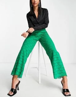Y.A.S Lace Trouser Co-ord In Green For Women 11 Y.A.S Lace Trouser Co-ord In Green For Women -Women's Y.A.S Sales Shop unnamed file 1366