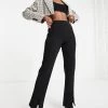 Y.A.S Split Front Trouser In Black For Women -Women's Y.A.S Sales Shop unnamed file 1402