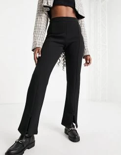 Y.A.S Split Front Trouser In Black For Women -Women's Y.A.S Sales Shop unnamed file 1404