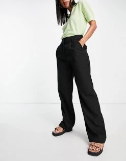 Y.A.S Wide Leg Trousers In Black For Women -Women's Y.A.S Sales Shop unnamed file 1416