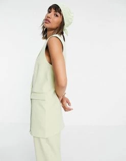 Y.A.S Sleeveless Blazer And Tailored Trousers In Light Green -Women's Y.A.S Sales Shop unnamed file 1423