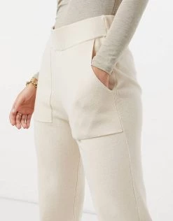 Y.A.S Knitted Flared Trousers In Cream For Women -Women's Y.A.S Sales Shop unnamed file 1446