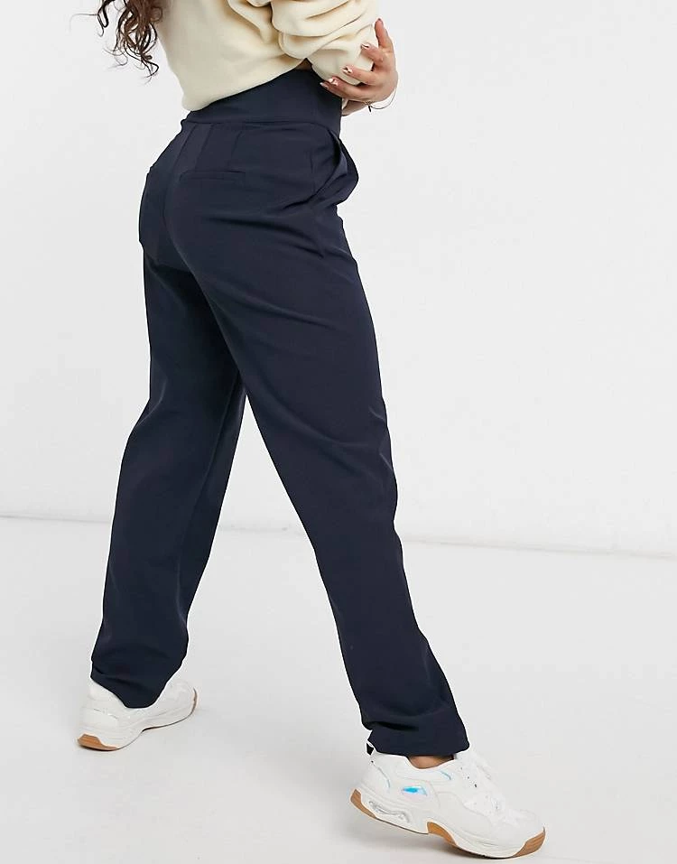 Y.A.S Tailored Wide Leg Trousers In Navy For Women Black 4 Y.A.S Tailored Wide Leg Trousers In Navy For Women Black - Image 2