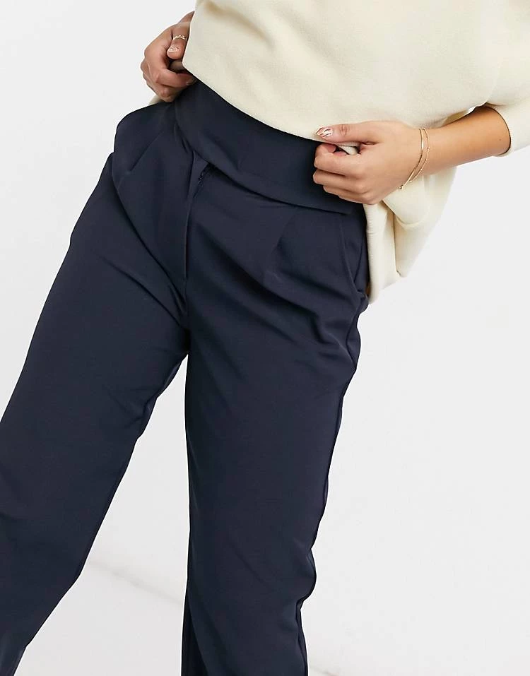 Y.A.S Tailored Wide Leg Trousers In Navy For Women Black 5 Y.A.S Tailored Wide Leg Trousers In Navy For Women Black - Image 3