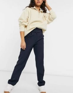 Y.A.S Tailored Wide Leg Trousers In Navy For Women Black 10 Y.A.S Tailored Wide Leg Trousers In Navy For Women Black -Women's Y.A.S Sales Shop unnamed file 1452