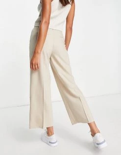 Y.A.S Wide Leg Trouser In Beige For Women -Women's Y.A.S Sales Shop unnamed file 1456