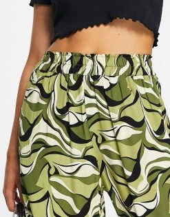 Y.A.S Wavy Printed Wide Leg Trouser Co-ord For Women Star White -Women's Y.A.S Sales Shop unnamed file 1486