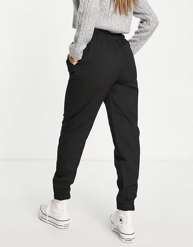 Y.A.S Bea Tie Waist Tapered Trousers In Black For Women 6 Y.A.S Bea Tie Waist Tapered Trousers In Black For Women - Image 4