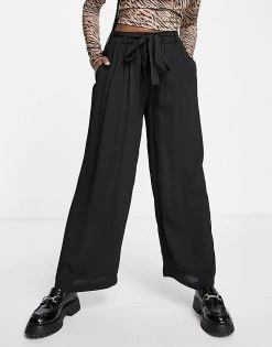 Y.A.S. Ovila High Waist Wide Leg Trousers In Black For Women