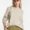 Y.A.S Frill Detail Jumper In Beige For Women 2 Y.A.S Frill Detail Jumper In Beige For Women -Women's Y.A.S Sales Shop unnamed file 1518