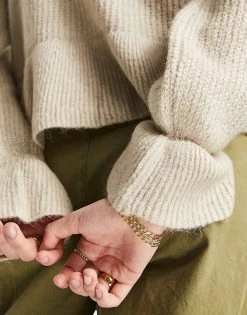 Y.A.S Frill Detail Jumper In Beige For Women -Women's Y.A.S Sales Shop unnamed file 1520