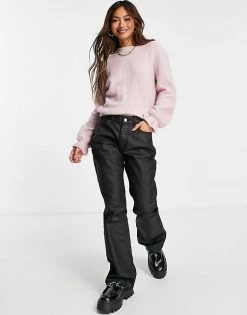 Y.A.S Fluffy Jumper With Frill Sleeve In Pink For Women 10 Y.A.S Fluffy Jumper With Frill Sleeve In Pink For Women -Women's Y.A.S Sales Shop unnamed file 1526
