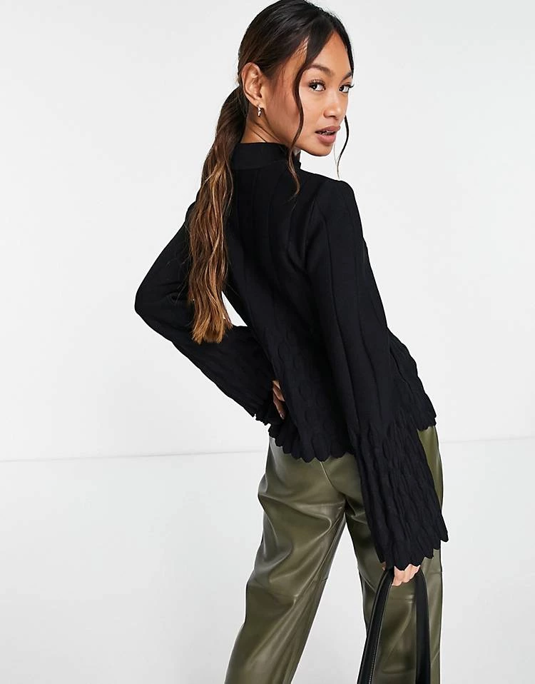 Y.A.S Pleat Detail Jumper Co Ord In Black For Women 4 Y.A.S Pleat Detail Jumper Co Ord In Black For Women - Image 2