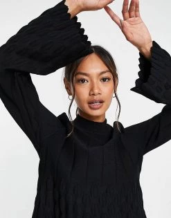 Y.A.S Pleat Detail Jumper Co Ord In Black For Women 9 Y.A.S Pleat Detail Jumper Co Ord In Black For Women -Women's Y.A.S Sales Shop unnamed file 1565