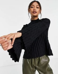 Y.A.S Pleat Detail Jumper Co Ord In Black For Women 11 Y.A.S Pleat Detail Jumper Co Ord In Black For Women -Women's Y.A.S Sales Shop unnamed file 1567