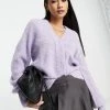 Y.A.S Fluffy Cardigan In Lilac For Women -Women's Y.A.S Sales Shop unnamed file 1568