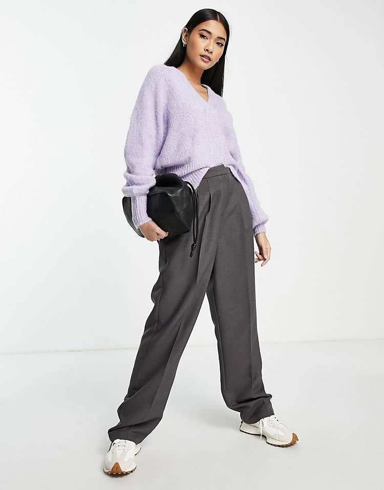 Y.A.S Fluffy Cardigan In Lilac For Women 6 Y.A.S Fluffy Cardigan In Lilac For Women - Image 4