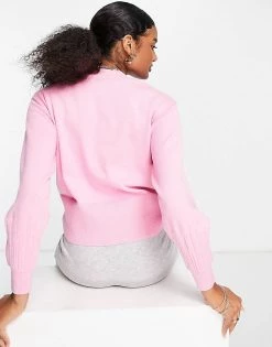 Y.A.S Volume Sleeve Jumper In Pink For Women -Women's Y.A.S Sales Shop unnamed file 1611